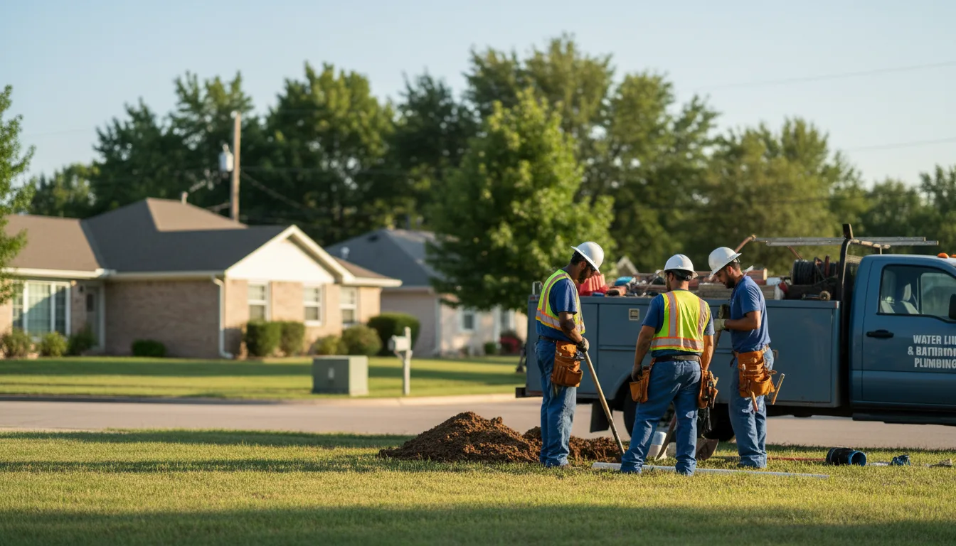 Residential water line and bathroom plumbing service in Thor, IA
